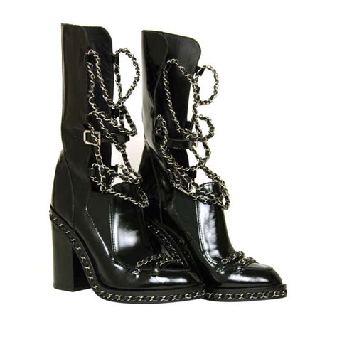 chanel chain boots 2013|Chanel 2013 Chain Obsession Boots .